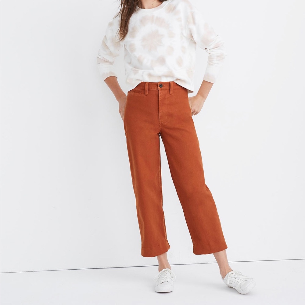 Slim Emmett Wide Leg Crop Pants Madewell size 26